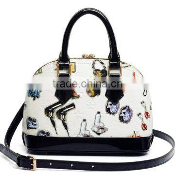 Wear-resisting PU Leather Youth Fashion Shell Shape Handbag photo-2