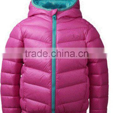 2016 girls winter down jacket with hood