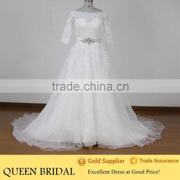 Real Sample Muslim Wedding Gown Pictures Wedding Dress With Sleeves