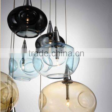 European Type and Metal+Glass Material round ball pendant lamp