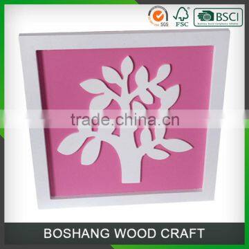 Pink Painted Cheap MDF Decoration Home