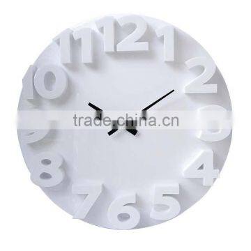 Cheap Plastic Wall Clock With 3D Numbers