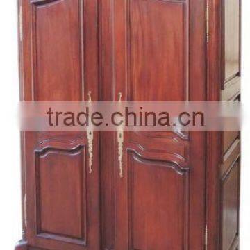 French Provincial Antique Style Armoire With Two Doors in Walnut AR03