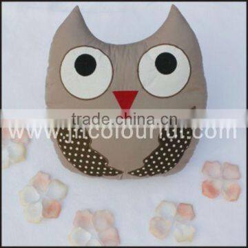 100% cotton velvet owl shape decoration pillow