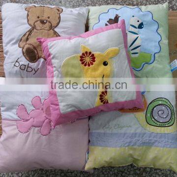 cheap stock available pillow many colors and applique choose decorative small cushion