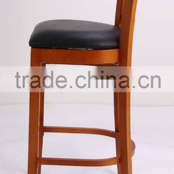 Beech Wood Barstool Wood Chair Hotel Chair photo-4
