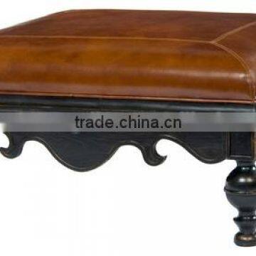 moroccan leather pouf ottoman footstool HDOT0146