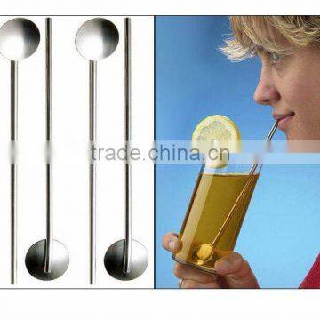 Stainless Steel Straws 21cm length x 6MM Diameter -Bent