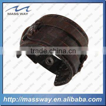 Customized Fashion Gifts Genuine Leather Bracelet With Skull Charm photo-2