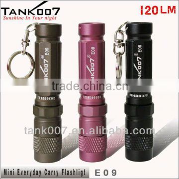 Waterproof mini led flashlight TANK007 E09,I1918 led waterproof solar hybrid torch