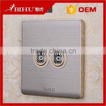 Wholesale Factory Sale Single/double TV Socket Stainless Steel Wall Socket
