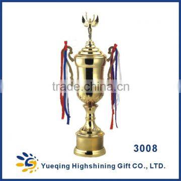 Hot Sale Top Metal Base Three Sizes Sports Football Basketball Gold Metal Awards 3008ABC Metal Souvenir Trophies Trophy Cup