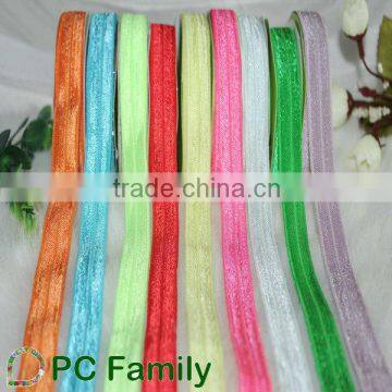 5/8" Solid Color Fold Over Elastic Ribbon