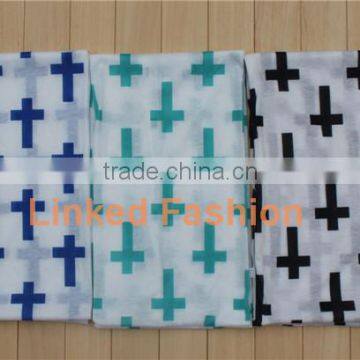 fashion sexy women jersey royal blue cross infinity scarf for autumn fall winter design cachecol,bufanda infinito,bufanda