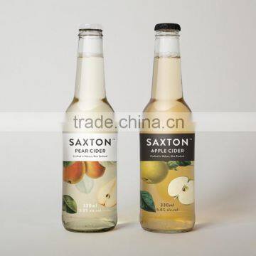 330ml clear crown cap glass beer bottle, alcohol glass bottle                        
                                                                                Supplier's Choice