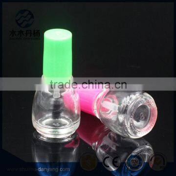 Hot Selling 6ml Round Glass Nail Polish Bottle With Colorful Cap and Brush photo-4
