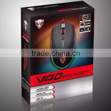 V40-4000DPI Optical Programmable Wired Gaming Mouse for PC/Laptop/Desktop, LED Colors, 6 Buttons photo-6