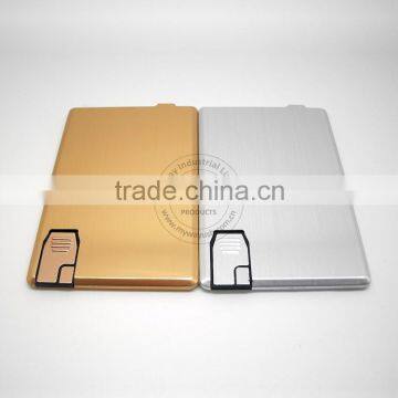 Bulk Cheap Metal Business Card Power Charger Mobile USB Power Bank for Travelling photo-5