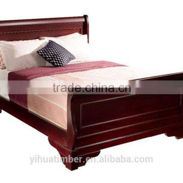 French Style Oak Range Bedroom Furniture Wooden King Sleigh Bed