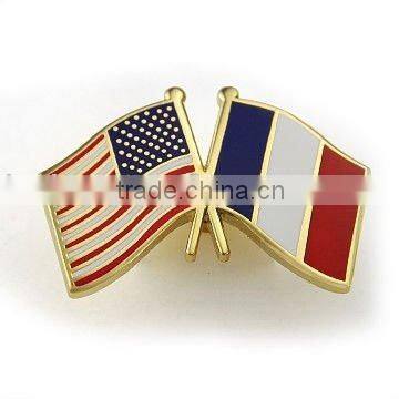 Adidas, Mcnoald's and Disney audited factory customized metal pin flag pin immitation hard enamle pin