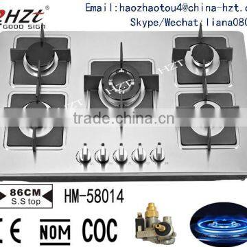 2016 Best sale white stainless steel flush gas hobs