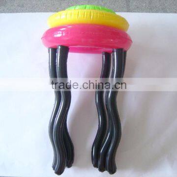 long hair inflatable wigs for party promotional toys