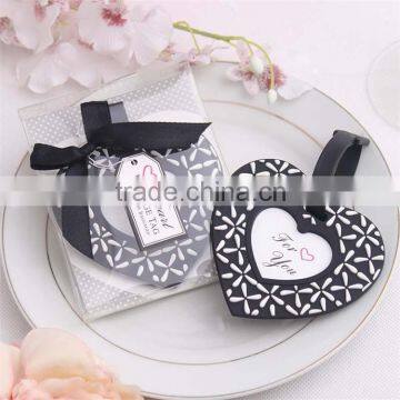 wedding favor gift and giveaways -- Black and White Luggage airplane tag party souvenir