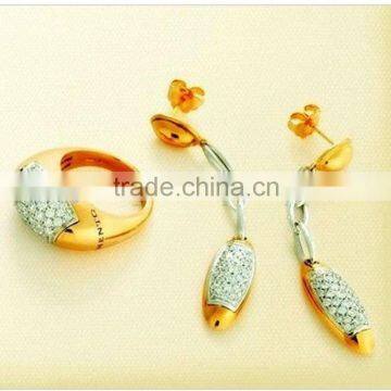 2013 earrings fashion gold diamond earrings jewelry set