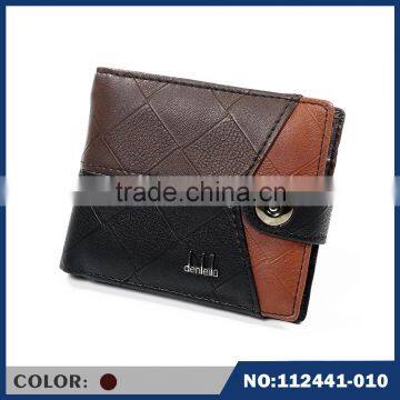 2015 new pu leather men coin pocket card bag wallet