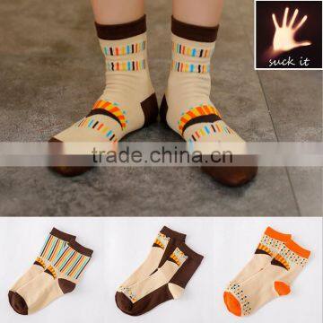 Korea style clown series cotton socks dark color socks knitting pattern 5 toe cotton socks