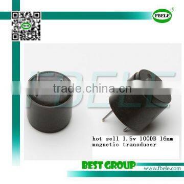 hot sell 1.5v 100DB 16mm magnetic transducer FBMT1614B