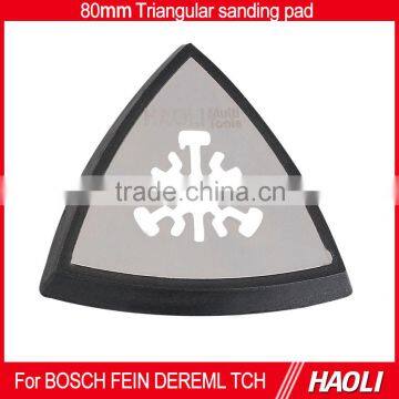 Stainless Steel + TPU Triangular Sanding Pads for oscillating tool,good quality