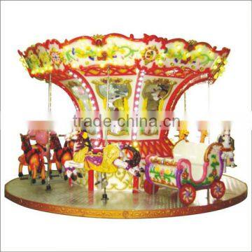 Good design entertainment fiberglass 6 seats electric carousel/electric merry-go-round