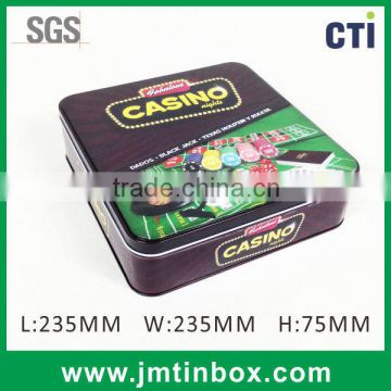 CASINO NIGHT POKER SET TIN BOX