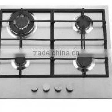 Stainless steel 4 burner gas hob with CE