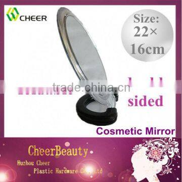 Double Sided Cosmetic Cheap Plastic Mirror CM009/mirror folding kit /metal compact mirror