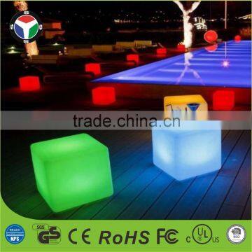 Rechargeable LED Light Cube Chair, Indoor & Outdoor Garden Party Pool Wedding Mood colorful lights with Remote Control