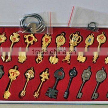 18 of Set Fairy Tail Key Pendant + Necklace + Keychain Cosplay New In Box