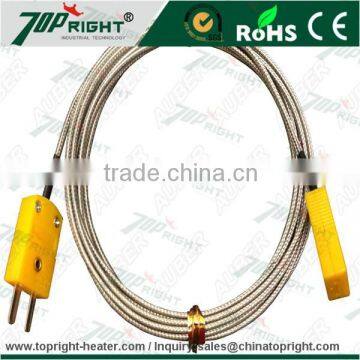 Double Needle Thermocouple with Spring Cable