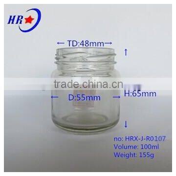 clear round jar for honey