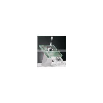 Sink Bathroom Waterfall Chrome LED Bath Mixer Tap