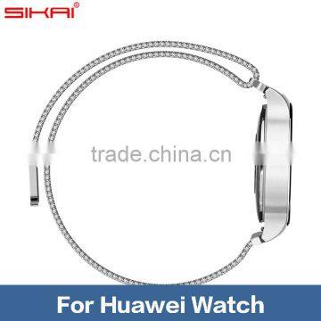 Factory Price Stainless Steel Milanese Adjustable Loop For Huawei Watch Band loop With Magnetic Connector.