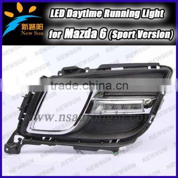 2014 new 100% waterproof car led DRL light 6 LED daytime running light for mazda 6 ( sport ) led drl Daytime Running Light lamp