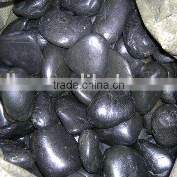 black decorative river rocks