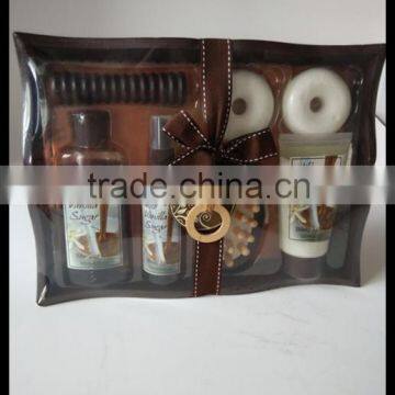 new wild vanilla sugar hot sale high quality bath set in wooden basket