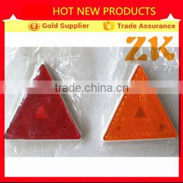 Rear red triangle side car truck trailer dark light reflex reflectors