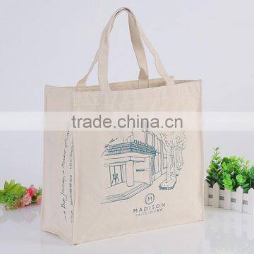 Handled canvas tote bag