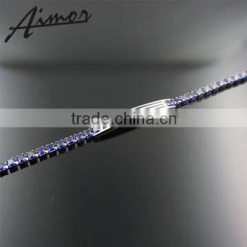 Good Quality Stainless Steel Jewellery Bracelet With Black Zircon photo-4