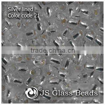 High Quality Fashion JS Glass Seed Beads - 21# 11/0 Silver-Lined Rocailles Beads For Garment & Jewelry