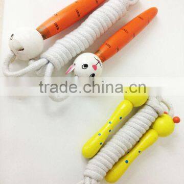 wooden animal skipping rope for children